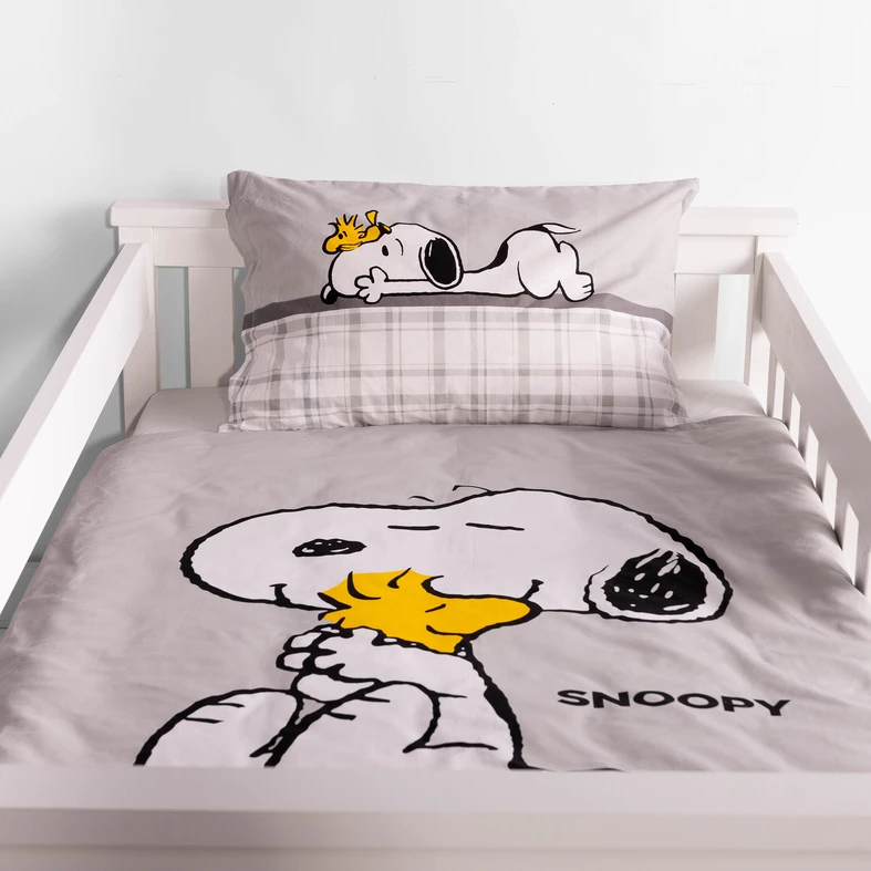 Bavlnená detská posteľná bielizeň SNOOPY 100x135 cm