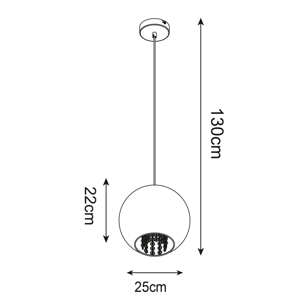 Závesná lampa P12082D-D25 IVIA