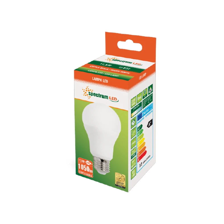 LED žiarovka E27 11,5W teplej farby GLS SPECTRUM