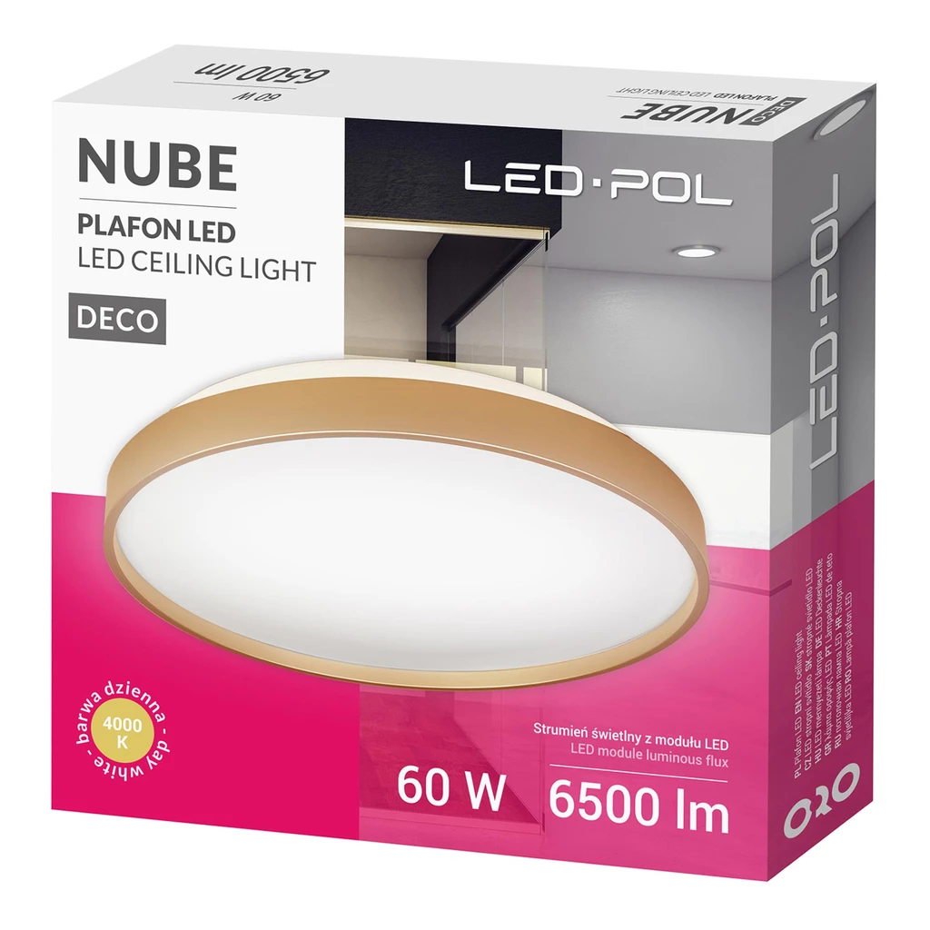 Zlaté stropné svietidlo LED ORO NUBE 60W