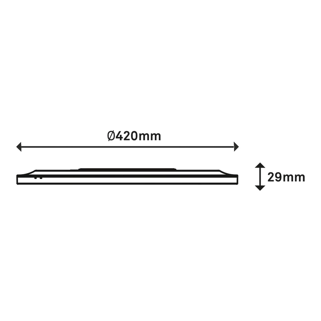 Stropná lampa LED s ovládačom biela SLIM 42 cm