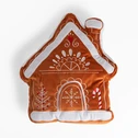 Vankúš v tvare perníkového domčeka BISCUIT GINGER HOUSE 40 x 35 cm