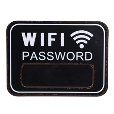 Nástenná tabuľa s nápisom WIFI PASSWORD MIX