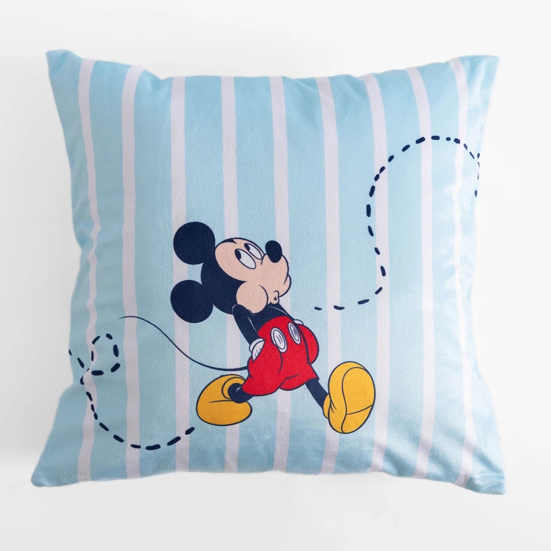 Obliečka na vankúš velúrová modrá MICKEY DISNEY 40x40 cm