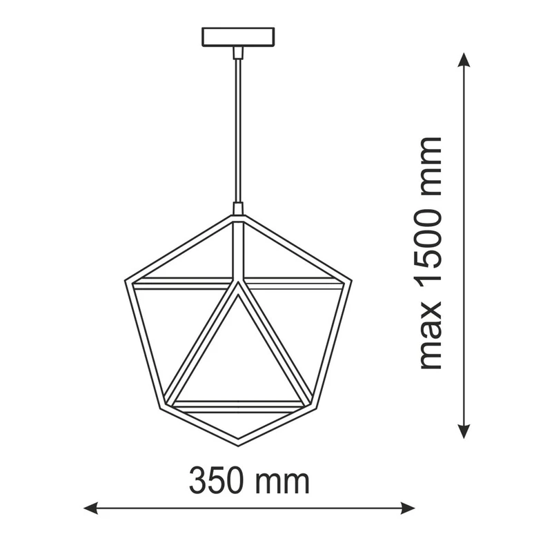 Visiaca lampa čierna DENMARK