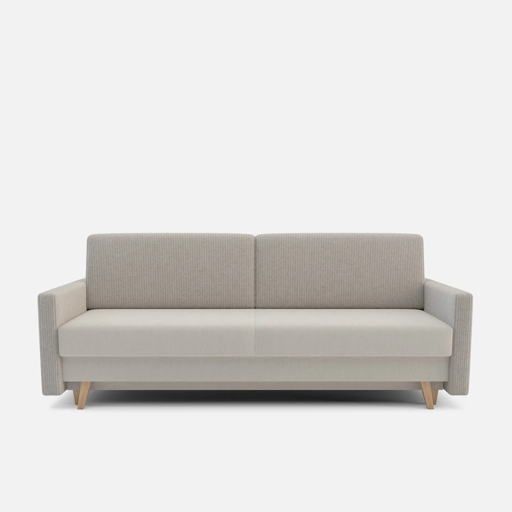 Trzyosobowa beżowa sofa