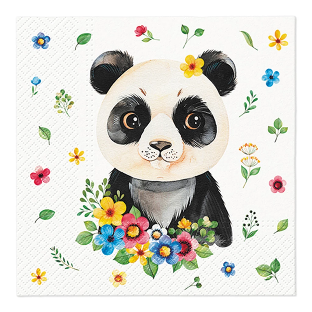 Papierové obrúsky FLOWER PANDA 20 ks.