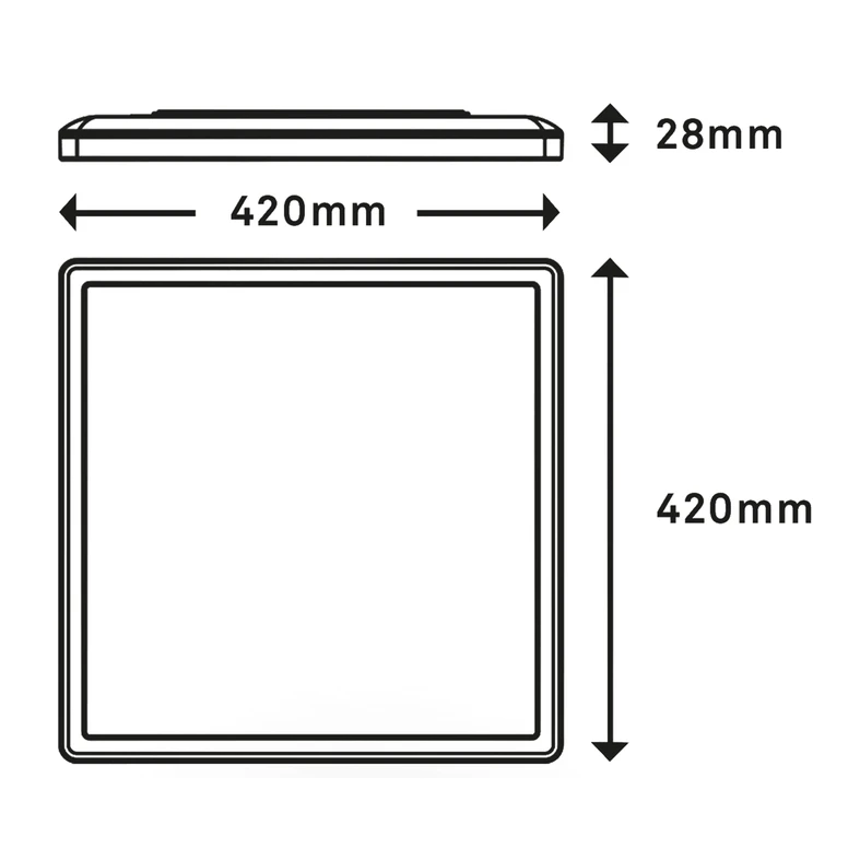 Stropná lampa SLIM LED s diaľkovým ovládaním biela 42 x 42 cm