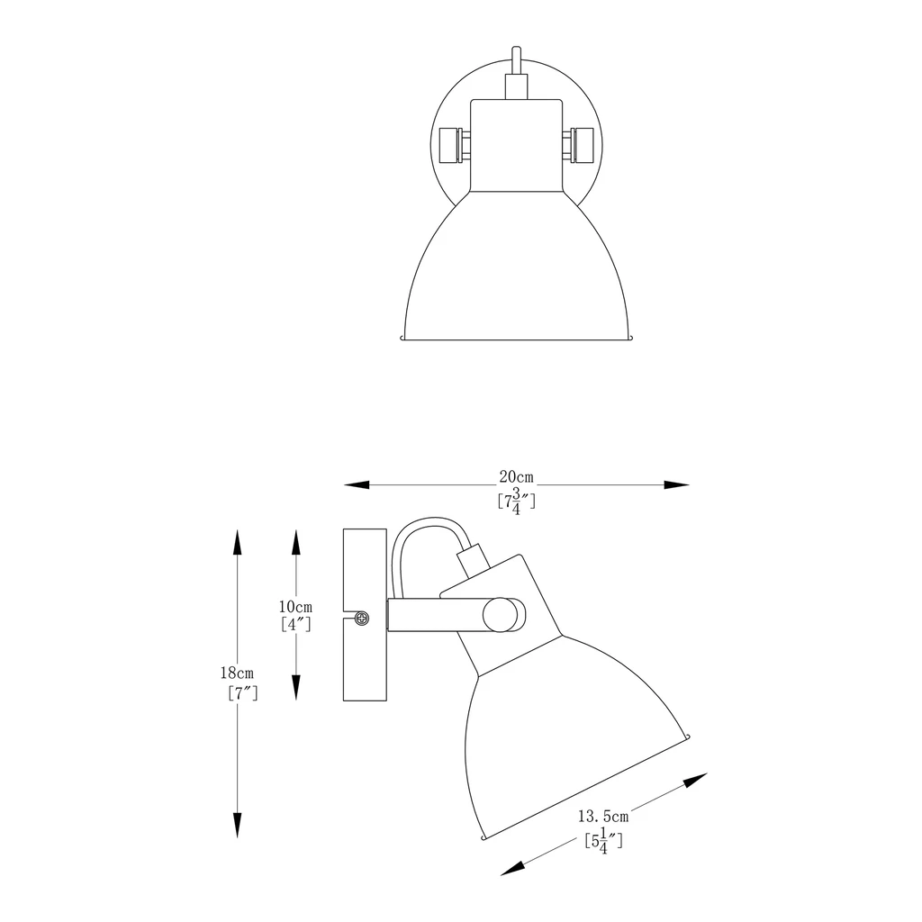 DELTA čierno-zlatá nástenná lampa