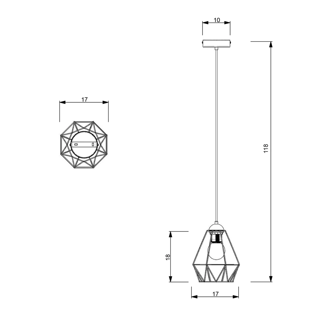 Závesná lampa BERGEN I 604