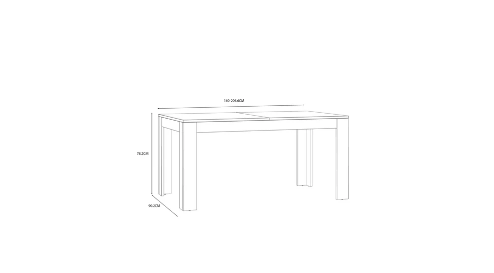 Rozkladací stôl 160 cm BOHOL