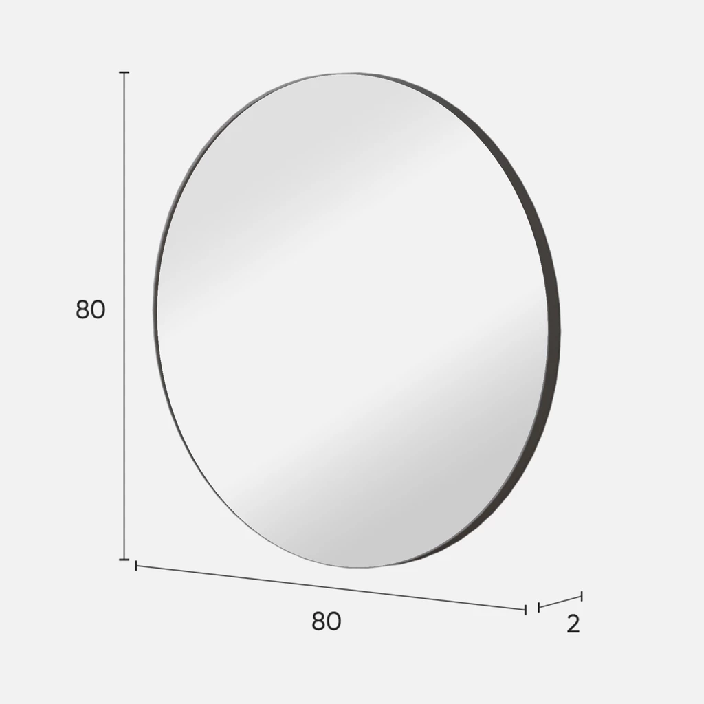 Okrúhle zrkadlo DOMINICA 80 cm