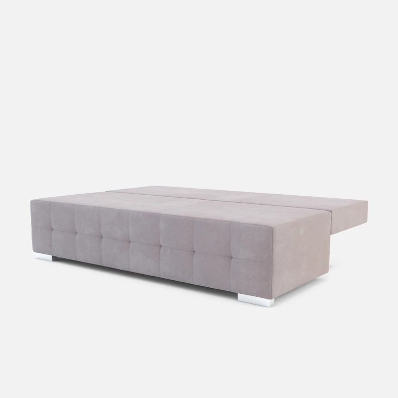 Jasnofioletowa trzyosobowa sofa