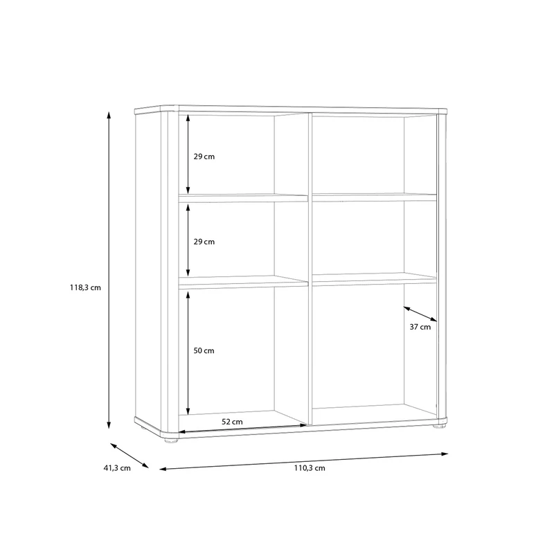 Knižnica 120 cm OGAI