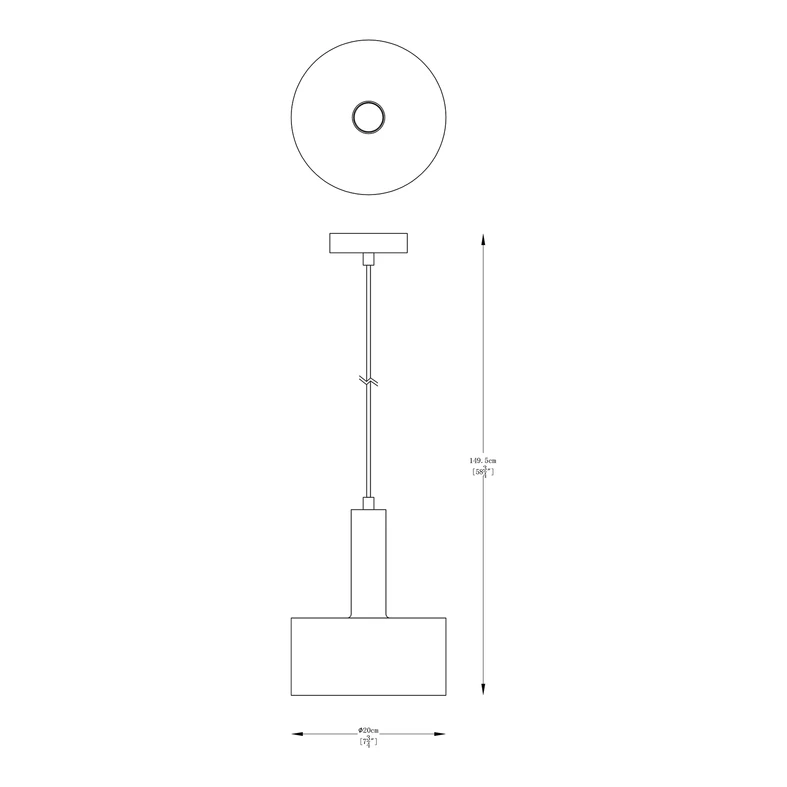 Závesná lampa čierno-zlatá LEO 20 cm