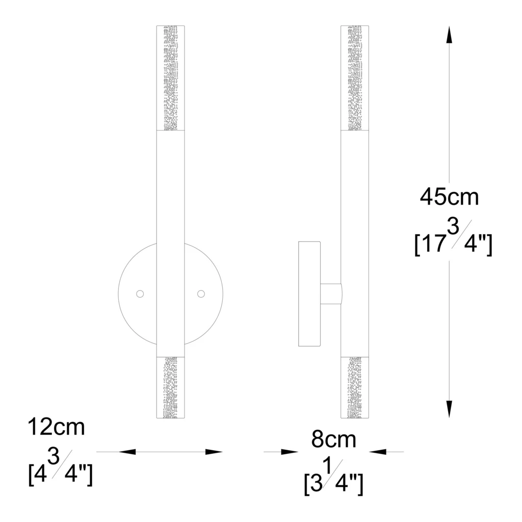 Nástenné svietidlo ONE LED W0461-02E-P7P7 čierne mat