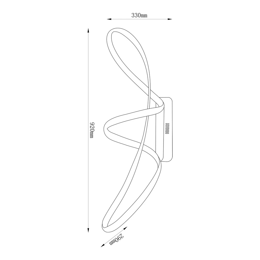 Sufitowy model lampy FERMI w minimalistycznym stylu z ciekawym złotym wykończeniem.