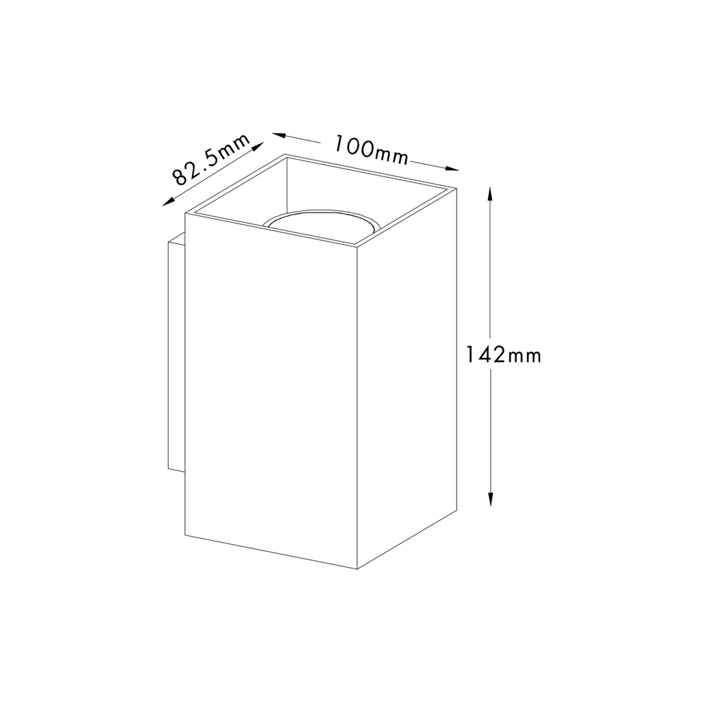 Biele minimalistické nástenné svietidlo SANDY WL SQUARE