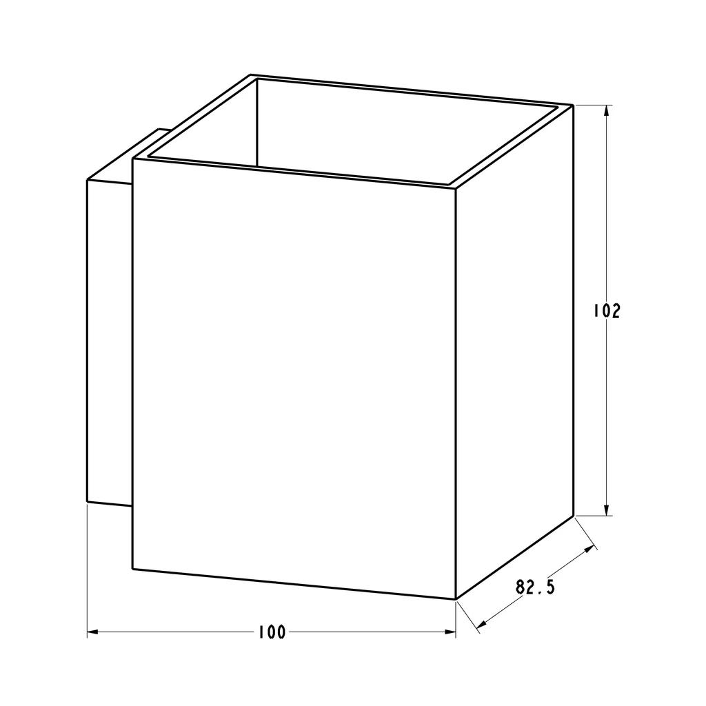 Čierne minimalistické nástenné svietidlo SOLA WL SQUARE