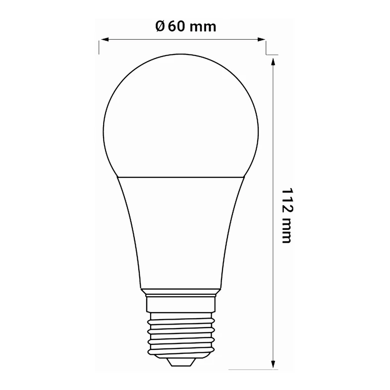 Žiarovka LED E27 10,5W studená farba ORO-ATOS-E27-A60-10,5W-CW