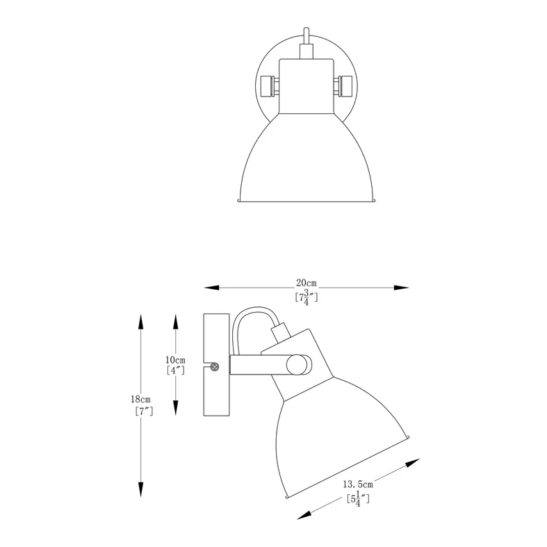 DELTA čierno-zlatá nástenná lampa