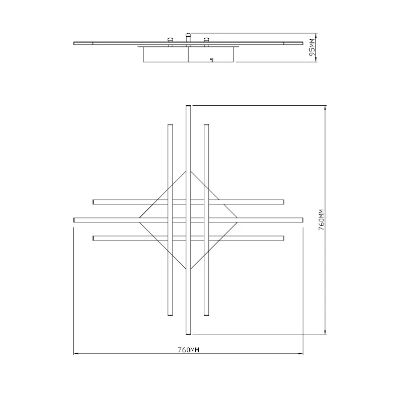 Stropné svietidlo CROSS LED PL99829-6