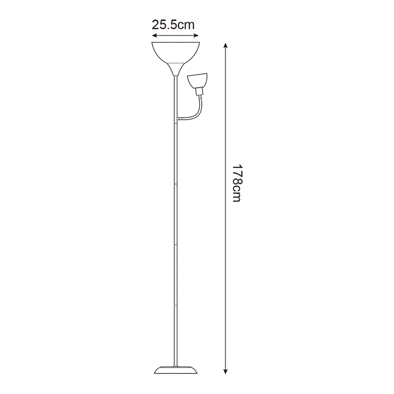 Stojacia lampa strieborná PESO