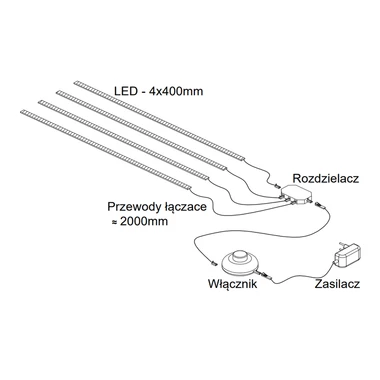 LED osvetlenie 4-bodové LED NOMAD, teplá biela