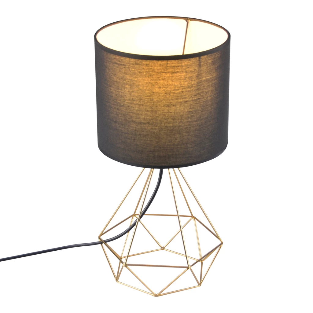 Stolná lampa geometrická čierno-biela HIRA