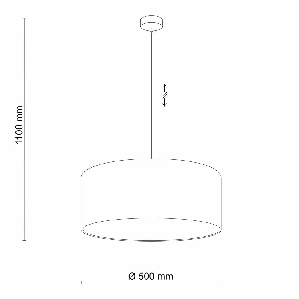 Závesné svietidlo EARTH sivozelenej farby 50 cm