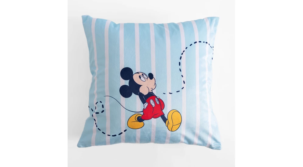 Obliečka na vankúš velúrová modrá MICKEY DISNEY 40x40 cm