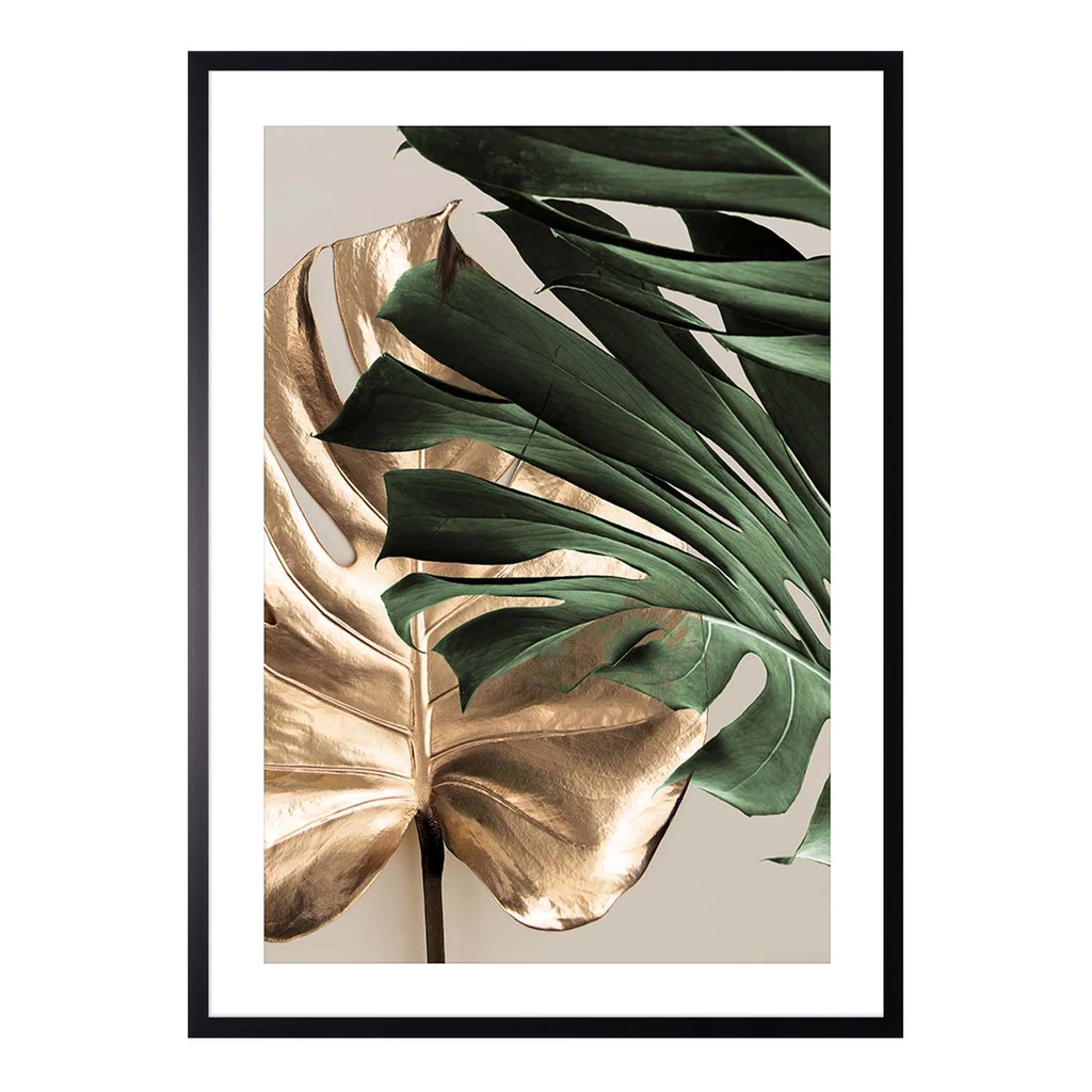 Obraz GOLD MONSTERA I 50 x 70 cm