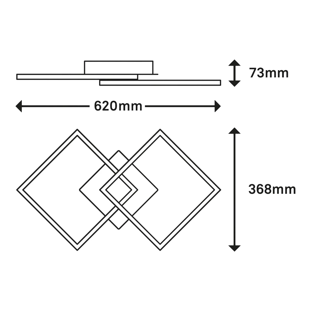 Lampa stropná otočná zlato-hnedá FRAME LED 62 cm