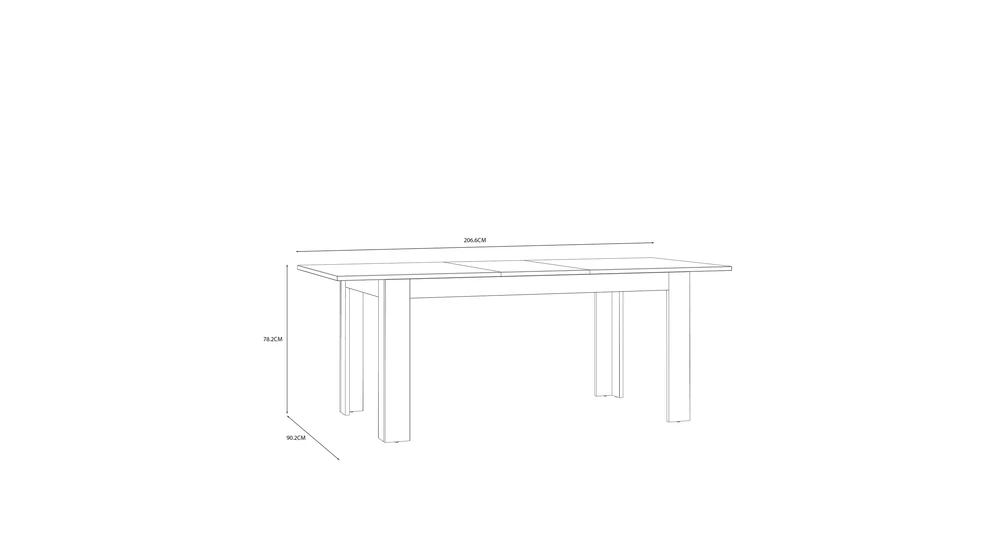 Rozkladací stôl 160 cm BOHOL