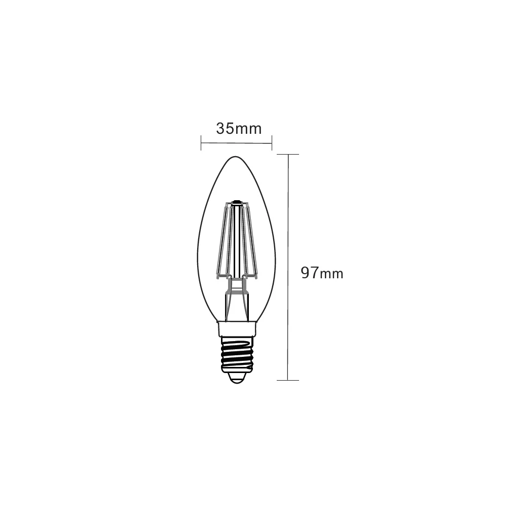 Žiarovka LED E14 4W neutrálna farba ORO-E14-C35-FL-CLARO-4W