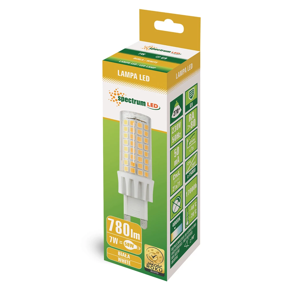 Žiarovka LED G9 7W neutrálna farba SMD SPECTRUM