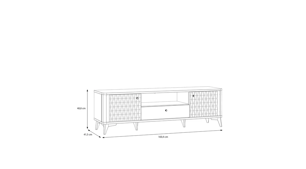 TV stolík s osvetlením FORREST HILLS 160,4 cm