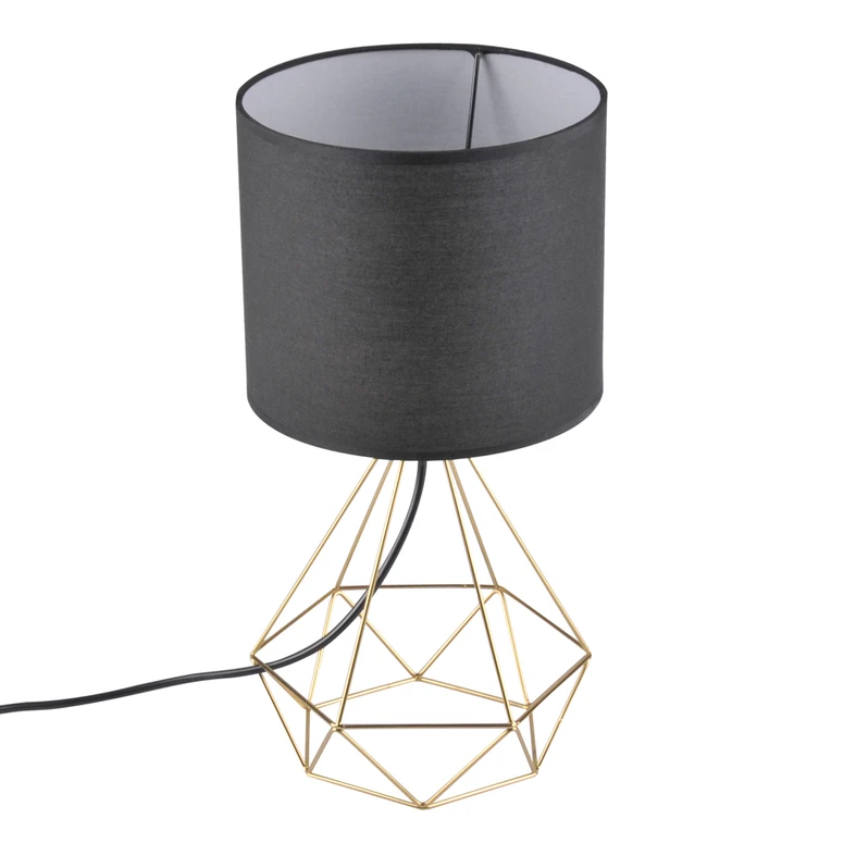 Stolná lampa geometrická čierno-biela HIRA