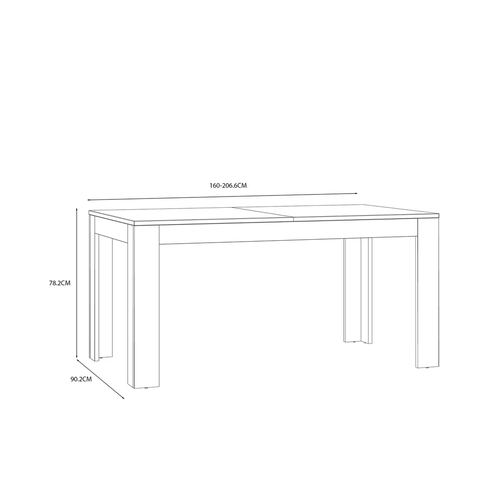 Rozkladací stôl 160 cm BOHOL