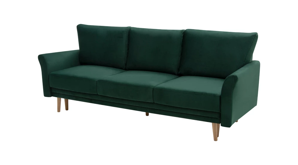 Sofa welurowa ciemnozielona TULON