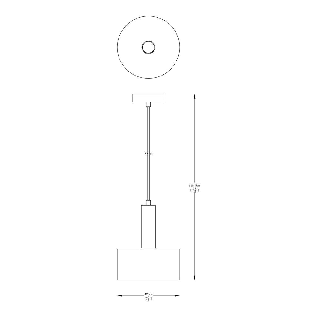 Závesná lampa čierno-zlatá LEO 20 cm