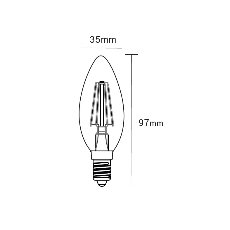 Žiarovka LED E14 4W teplá farba ORO-E14-C35-FL-CLARO-4W