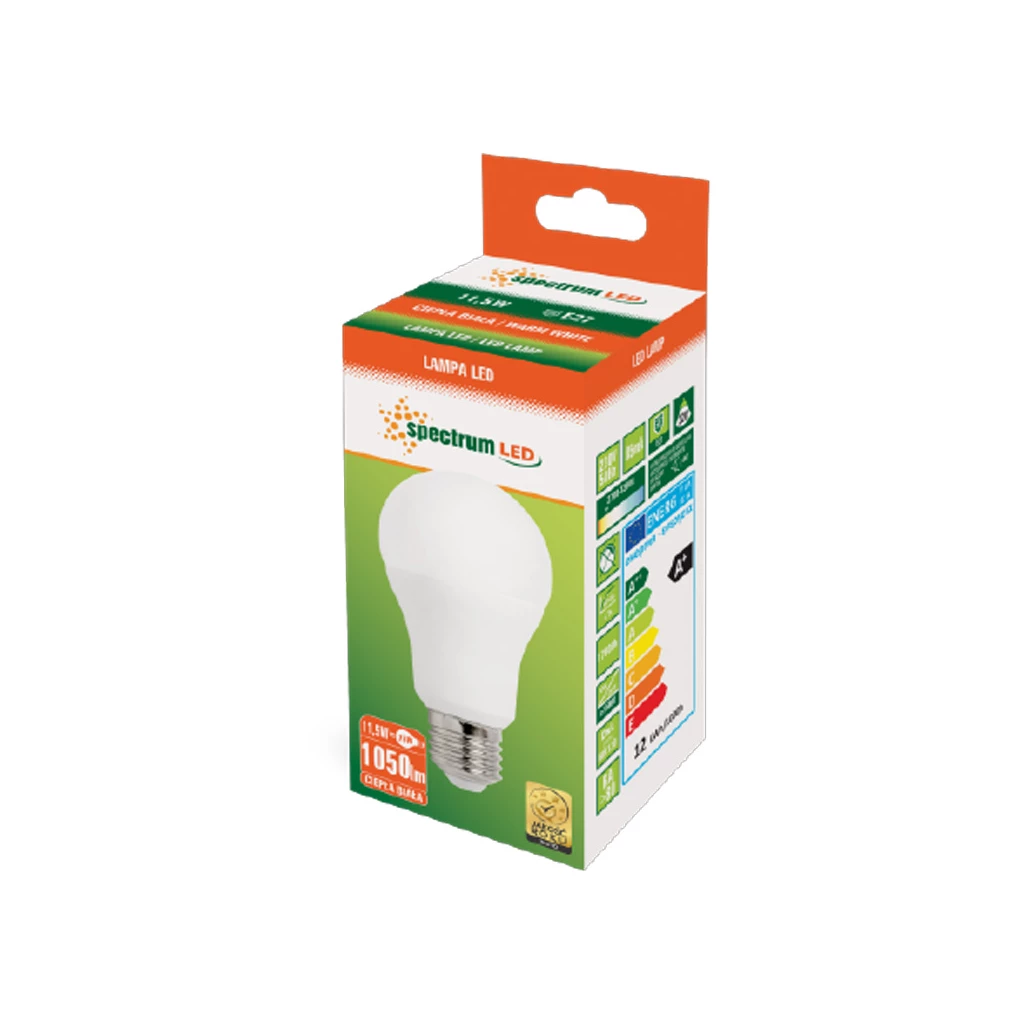 LED žiarovka E27 11,5W teplej farby GLS SPECTRUM