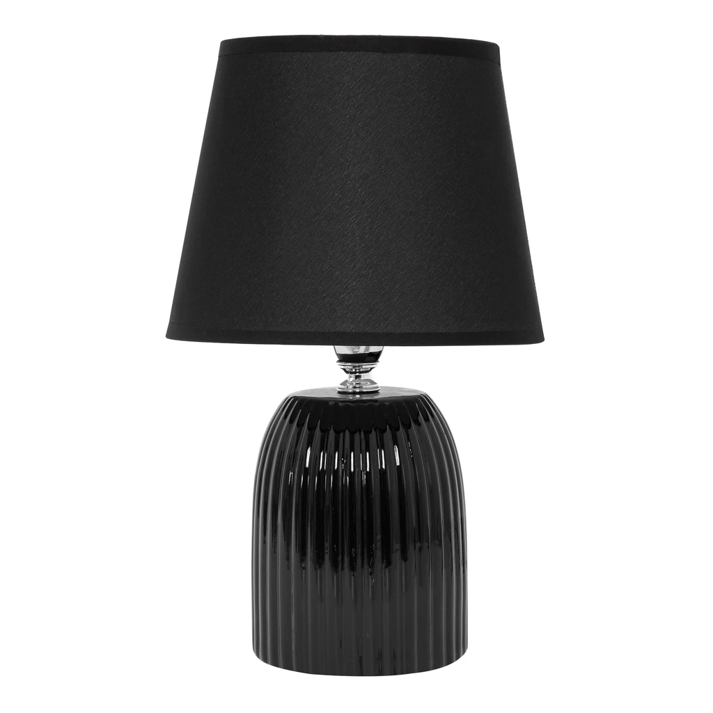 Keramická stolná lampa čierna 28 cm