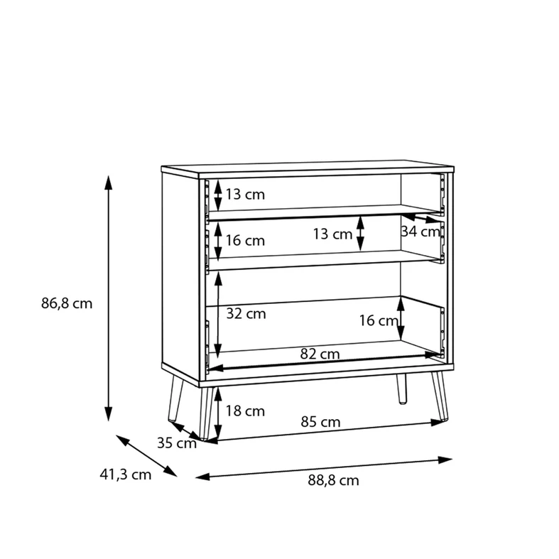Komoda WHENUA s 3 zásuvkami