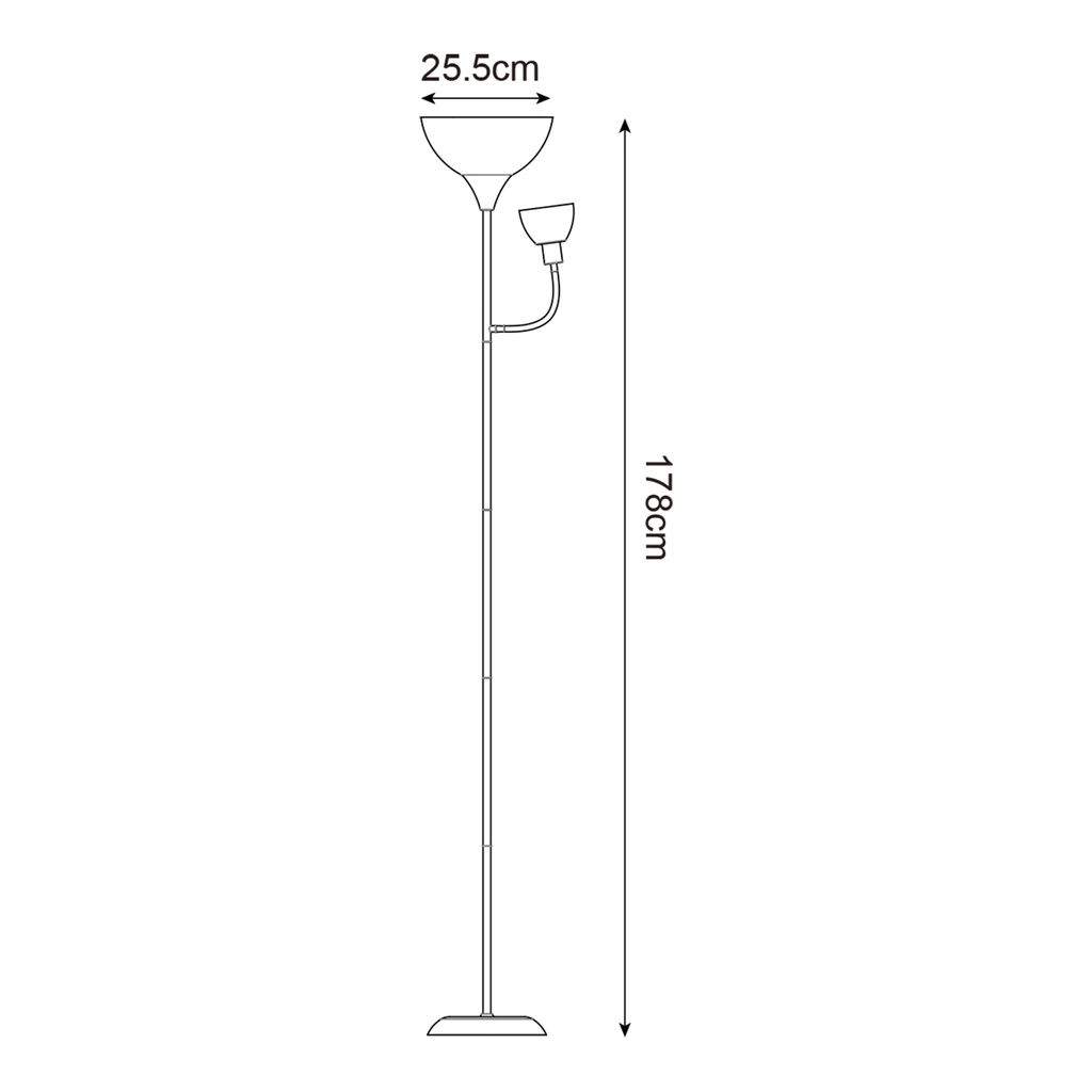 Stojacia lampa strieborná PESO