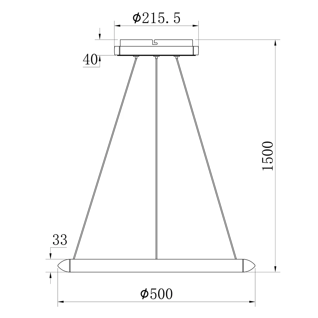 SAGA to lampa wisząca w kolorze szczotkowanego aluminium, pierścieniowa z wbudowanym modułem LED.