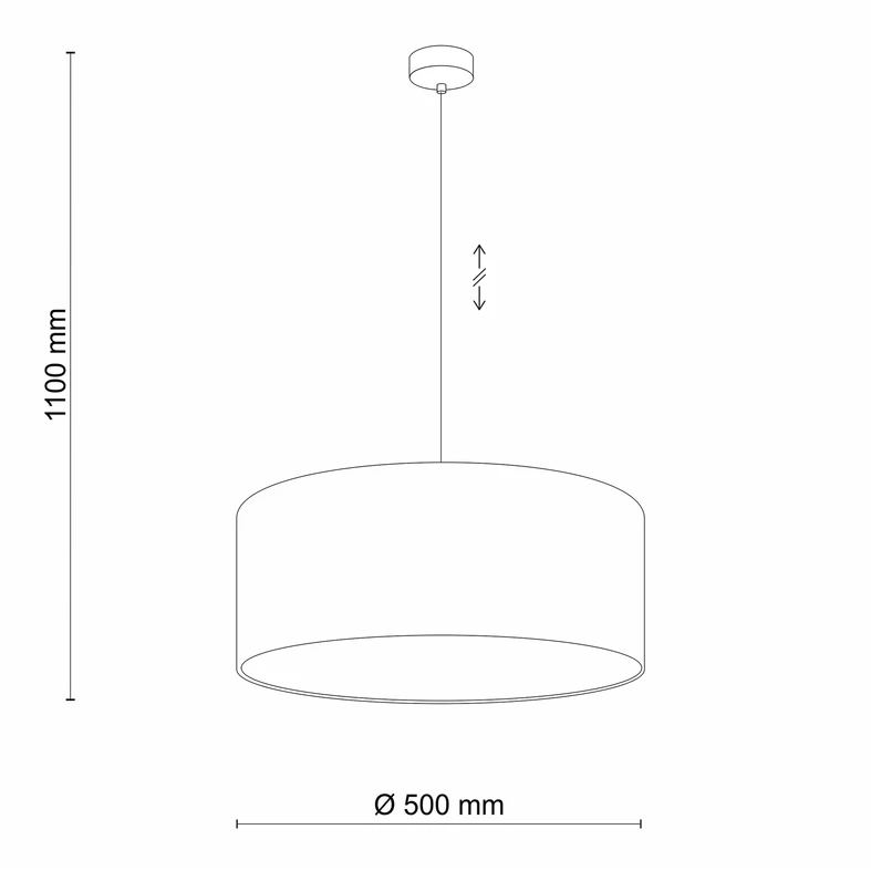 Závesné svietidlo EARTH sivozelenej farby 50 cm