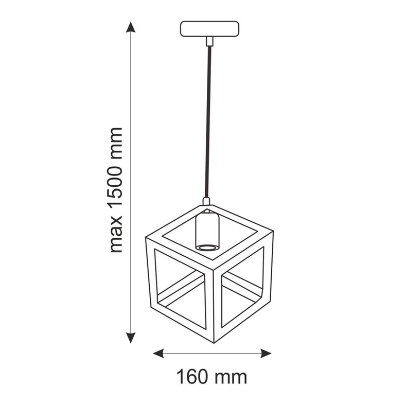 Závesná lampa geometrická čierna SWEDEN