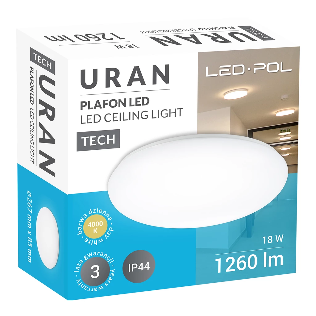 Stropná lampa ORO-URAN LED 18W-DW